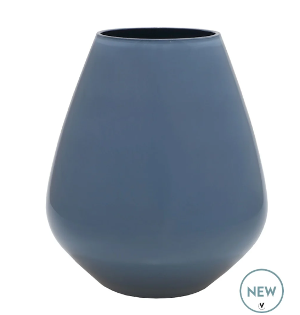 Windlicht / Vaas 'Tasman' | Light Blue | Ø18 x H20 cm