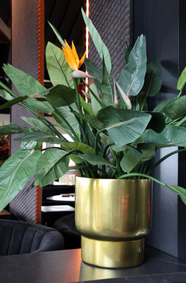 Bloempot 'Roskilde' S Goud | Vase The World | Ø37xH40cm