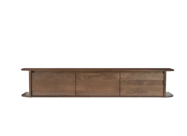 Zwevend TV Meubel 'Jade' | Walnoot Bruin | 200 cm