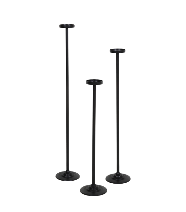 PRE ORDER Zwarte Vloerkandelaar | Verkrijgbaar in 3 maten