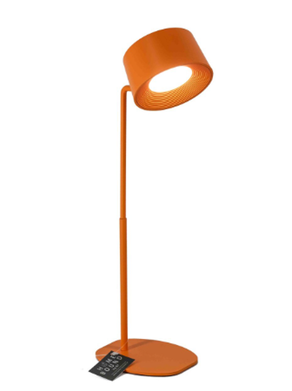 Bureaulamp ‘Design’ LED Op Accu – Dimbare Tafellamp en Wandlamp met Kleurstanden | Oranje | 12x12x35cm