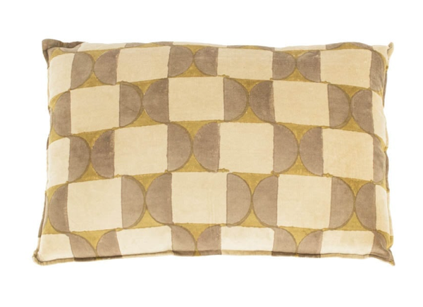 Kussen ‘Square’ Oker – Luxe Sierkussen 40x60cm met Binnenkussen | Butter Yellow/Brown