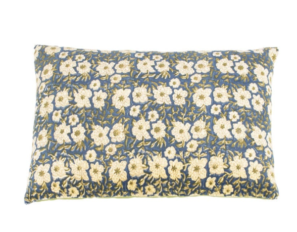 Kussen ‘Floral’ Smaragd – Luxe Sierkussen 40x60cm met Bloemmotief