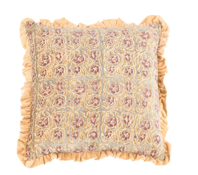 Kussen ‘Floral met Roezels’ Rosewood – Luxe Sierkussen 45x45cm met Bloemmotief