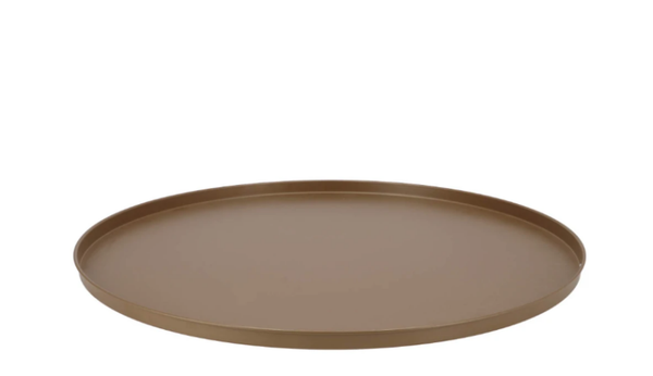 Rond Dienblad Decoratief | Taupe/Goud | In verschillende maten