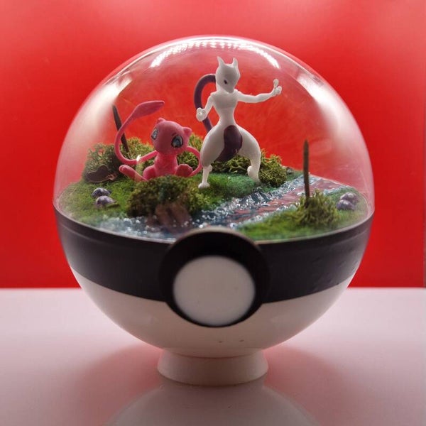 Pokéball Diorama – Mew & Mewtwo / Duo légendaire