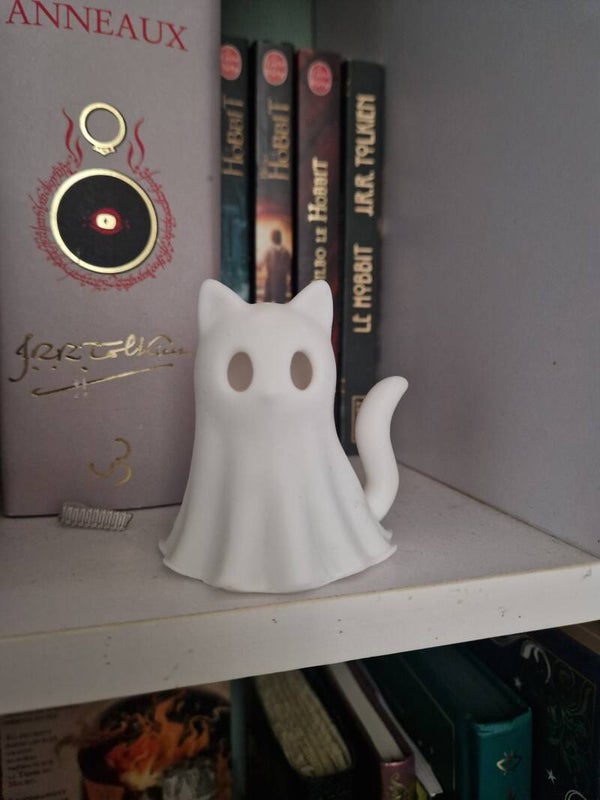 Petit fantôme de chat – Décoration lumineuse
