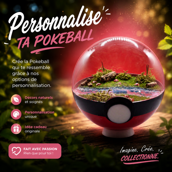 Pokeball personnalisée — Création sur mesure NébuleuseArt