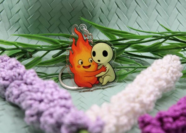 Porte-clé – La petite flamme et l’esprit-forêt