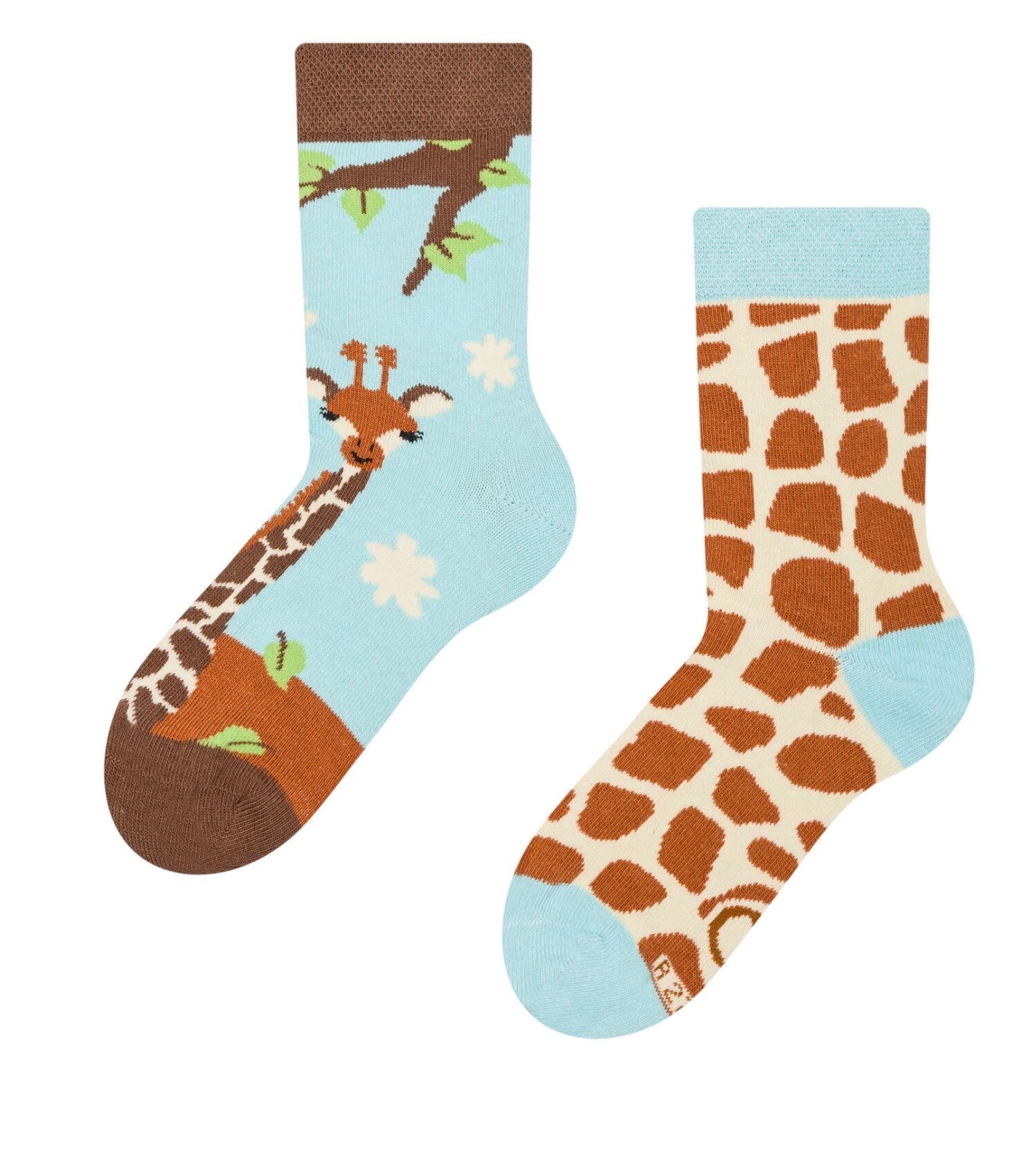 Vrolijke kindersokken schattige giraffe