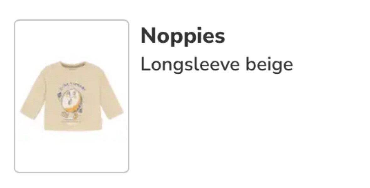 Noppies longsleeve beige