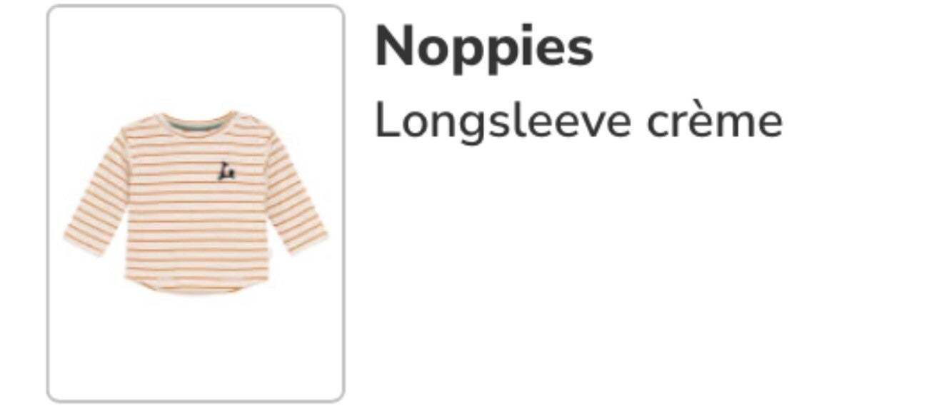 Noppies longsleeve beige streep
