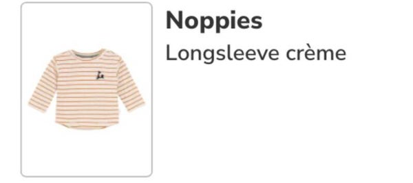 Noppies longsleeve beige streep