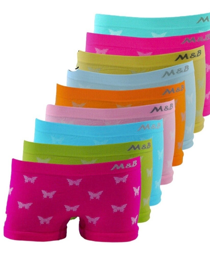 Meisjesboxershorts met vlinderstof, 3 stuks