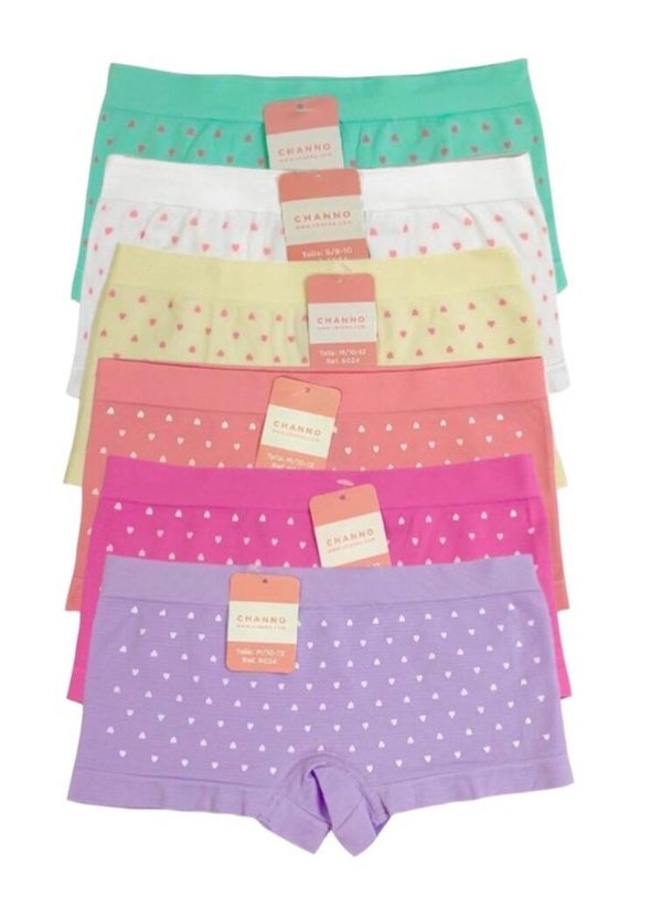 Meisjesboxershort met kleine hartjes. 3 stuks voor €8,-