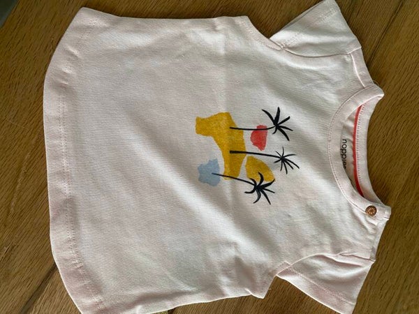 Noppies Vrolijk meisjes t-shirt roze
