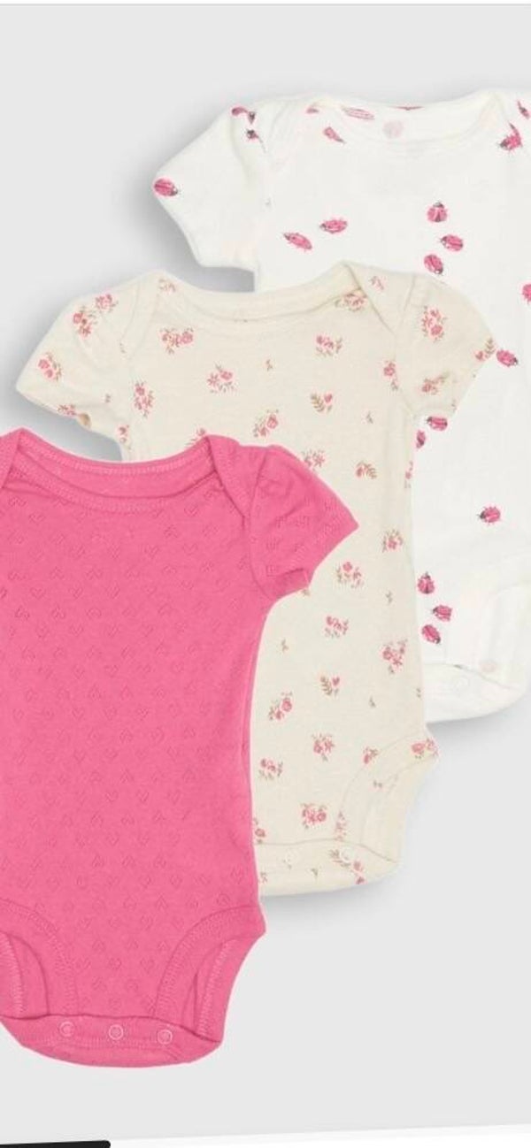 Meisjesromper rose/ecru