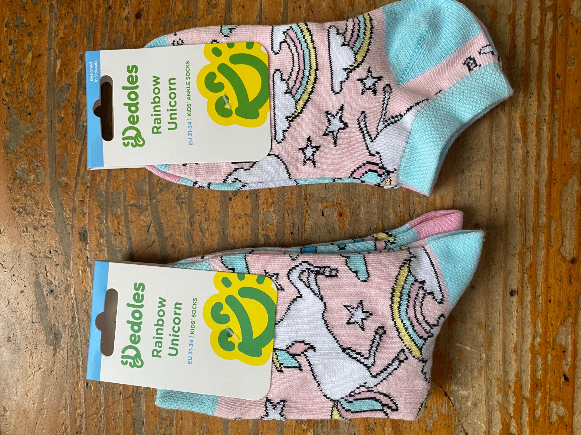 Rainbow unicorn sokken