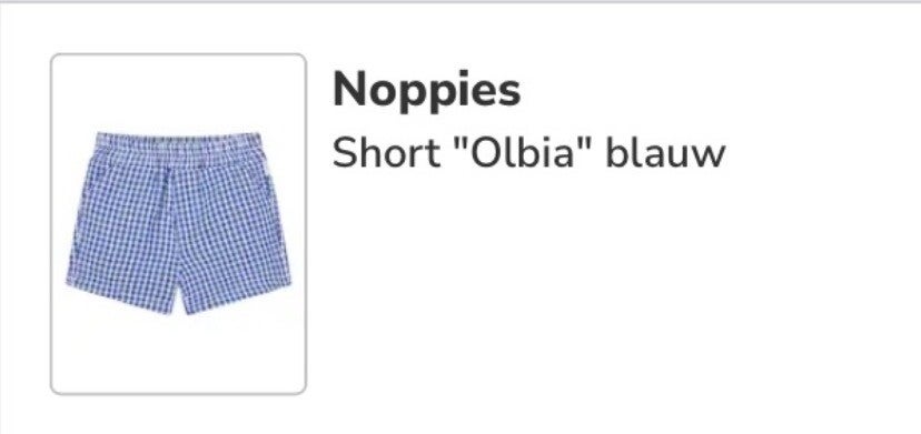 Noppies “oslbia blauw” short