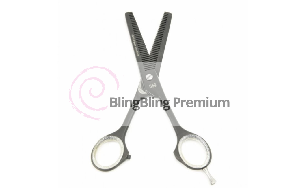 Black dubbele effileer schaar 6,5"