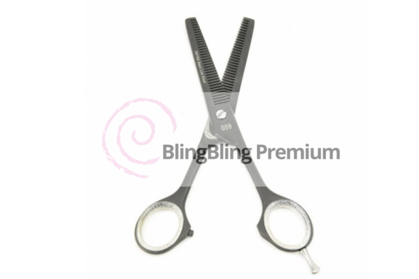 Black dubbele effileer schaar 6,5"