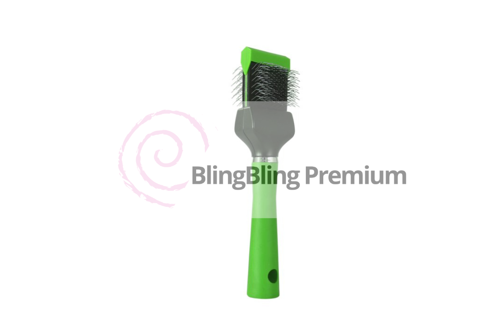 Flexibele slicker borstel groen - enkel