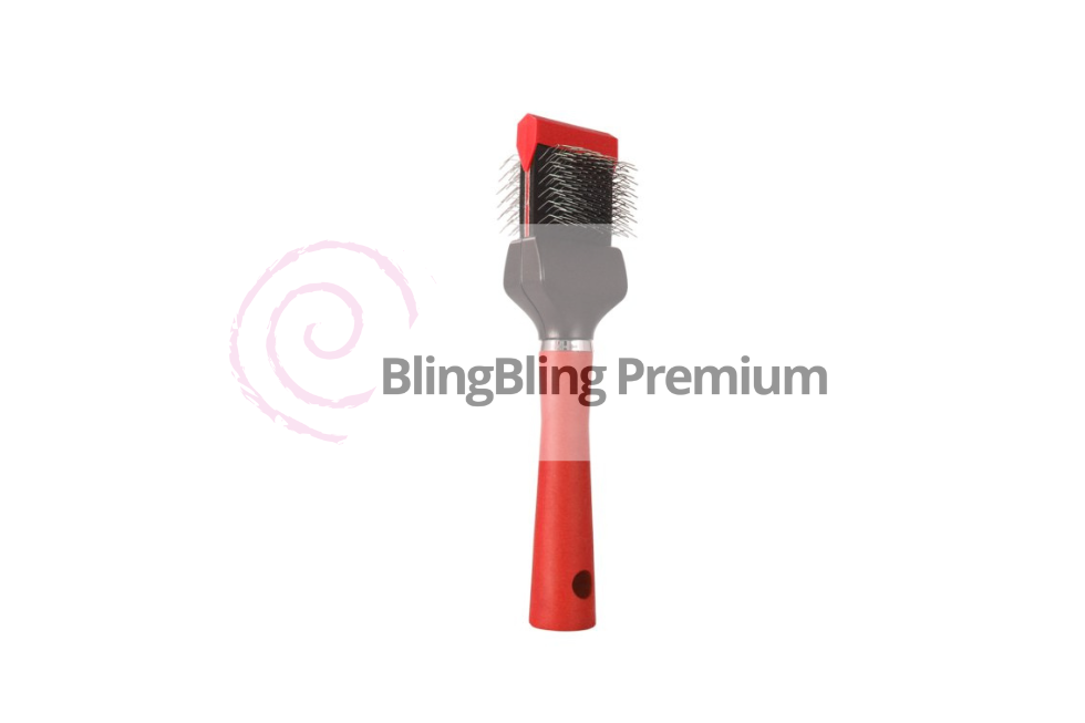 Flexibele slicker borstel rood - enkel