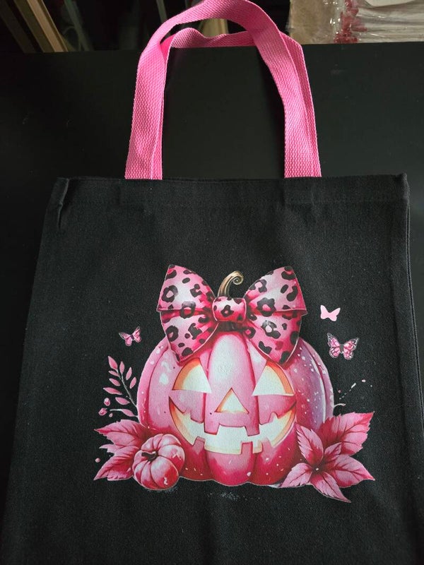 Pink Pumpkin Tote Bag