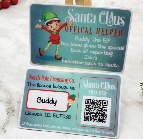 Elf's Lost Licence (Blue Design) Full Colour Double Sided Biodegradable PVC Card
