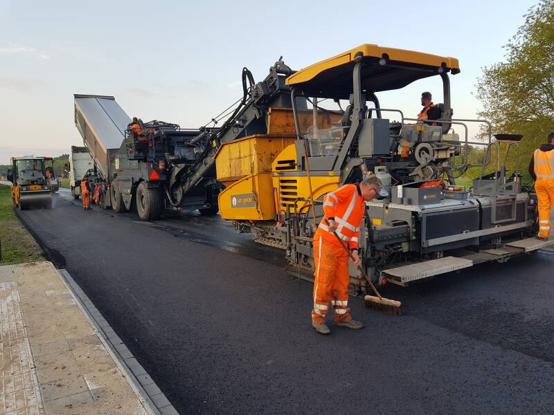 Asfalteren Europaweg N304