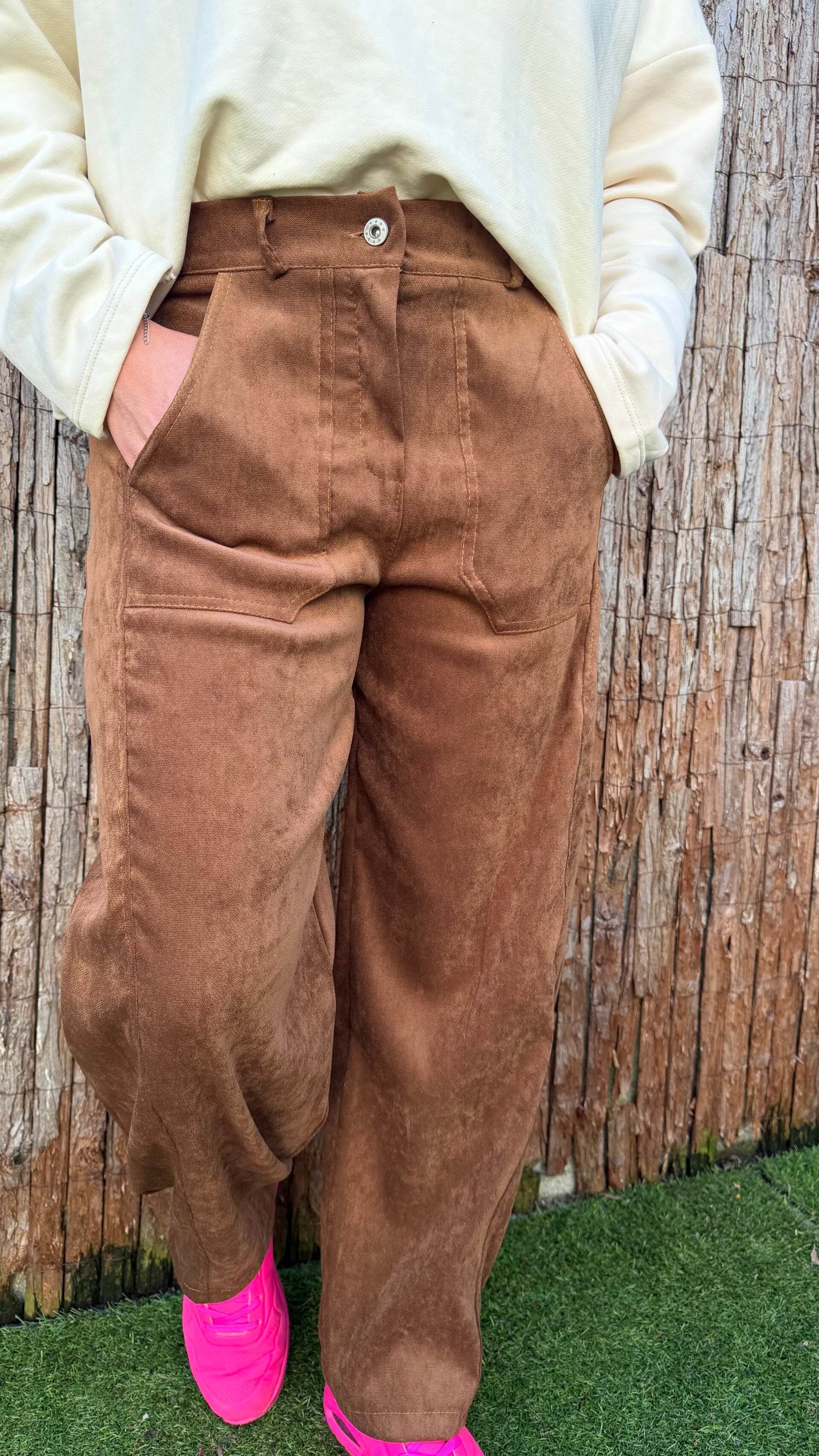Pantalon ballon daim