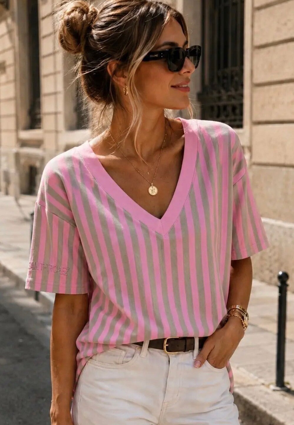 T-shirt ligné