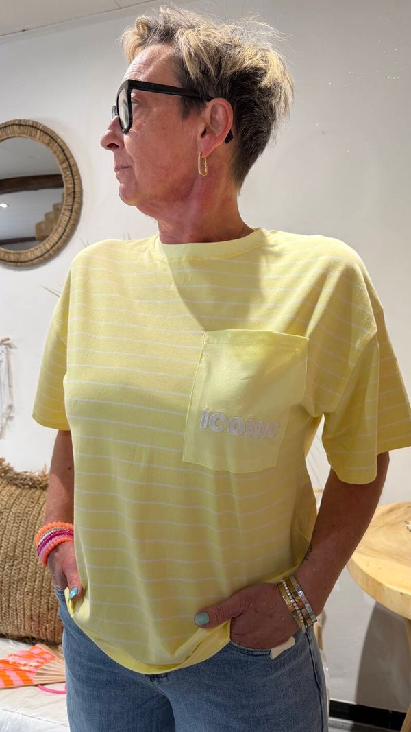 T-shirt Iconic jaune