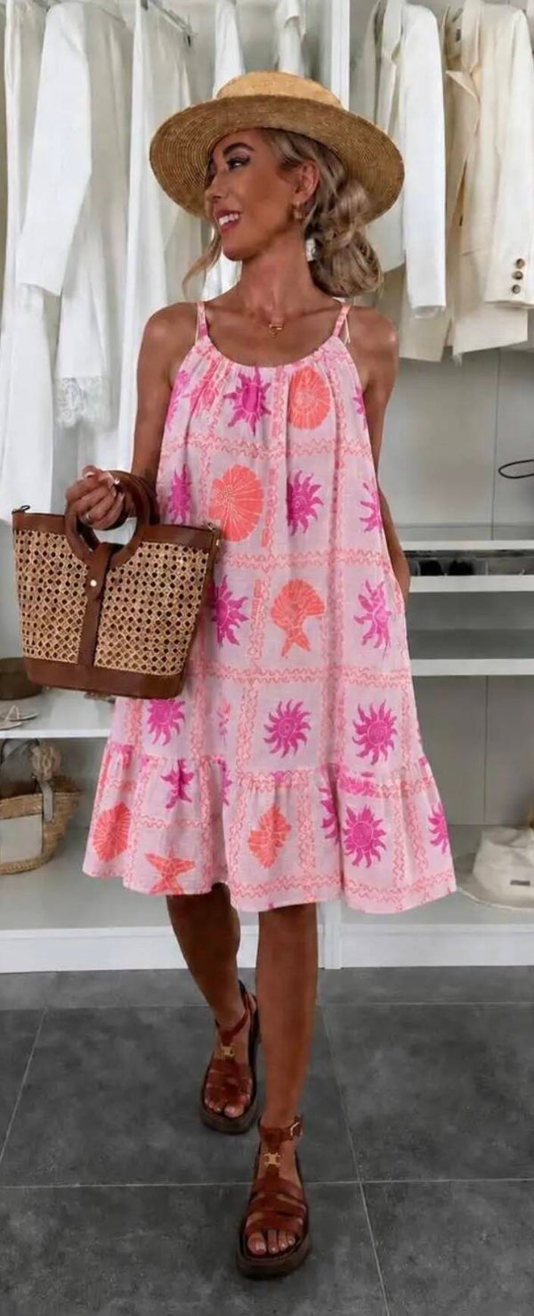 Robe coquillage fushia
