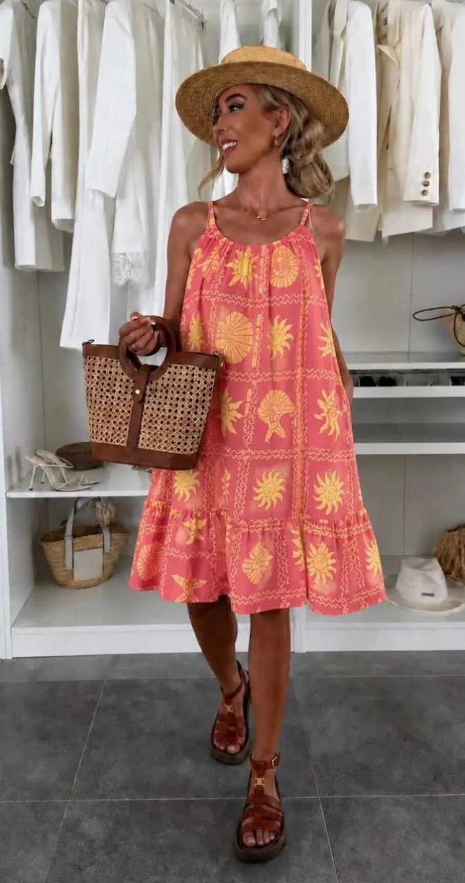 Robe coquillage corail