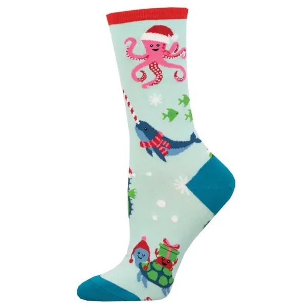 Damensocken Chrismas Sea