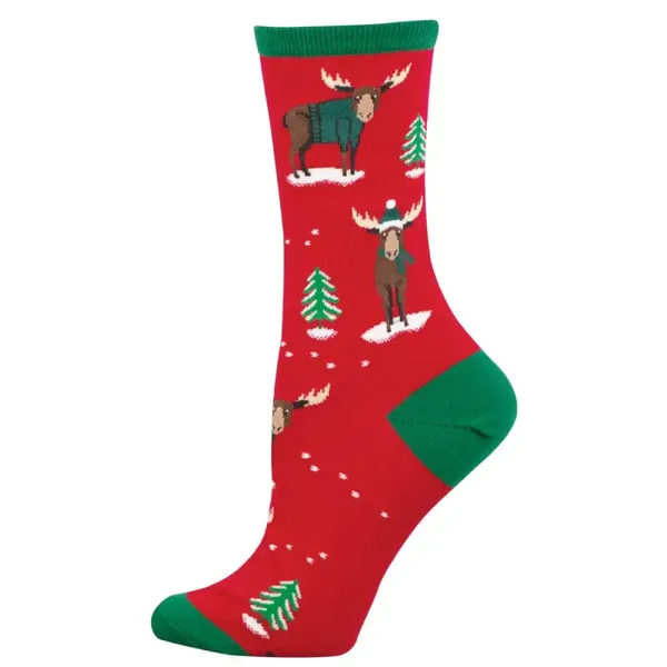 Damensocken Weihnachts Rentier