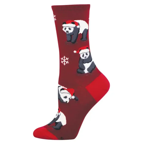 Damensocken Weihnachts Panda