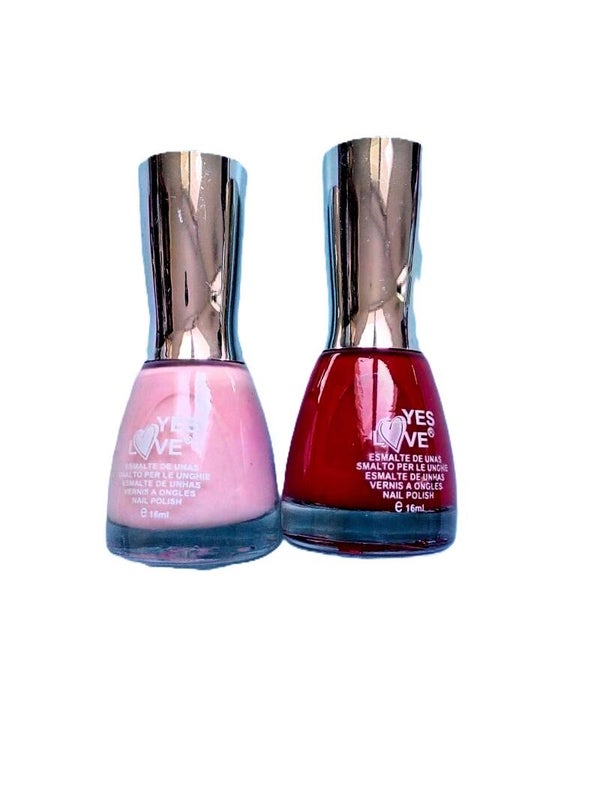DUO VERNIS A ONGLES,  ROUGE HAVANE + ROSE 16 ml x 2