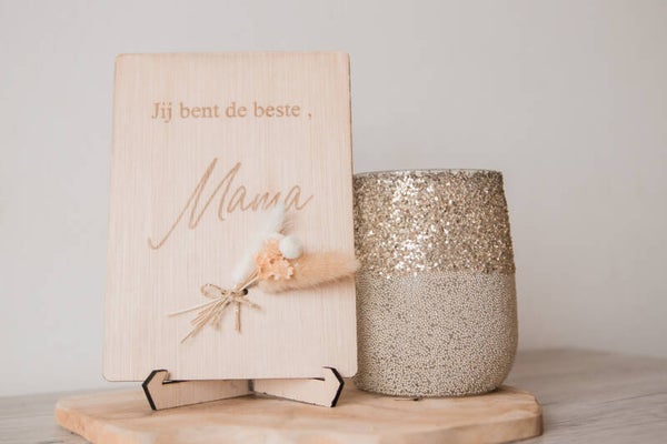 Moederdagplaatje met staander