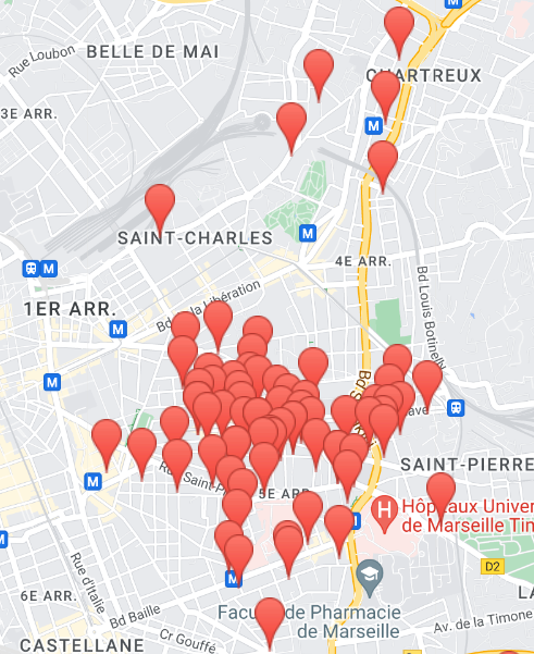 Aide à domicile Zone d'intervention association Le Fil des Ans  Marseille