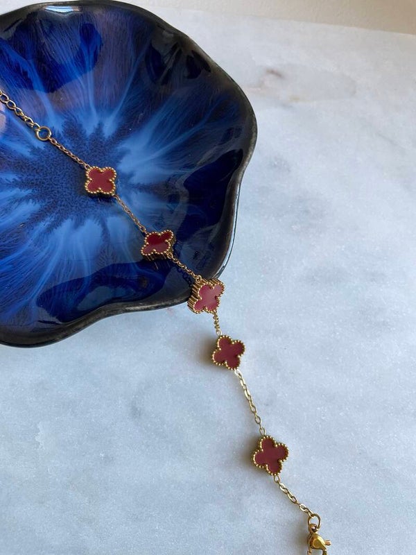 Bracelet fleur de feu doré