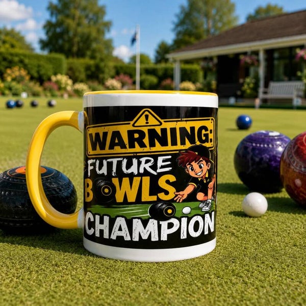 Warning Future Bowls Champion - Mug