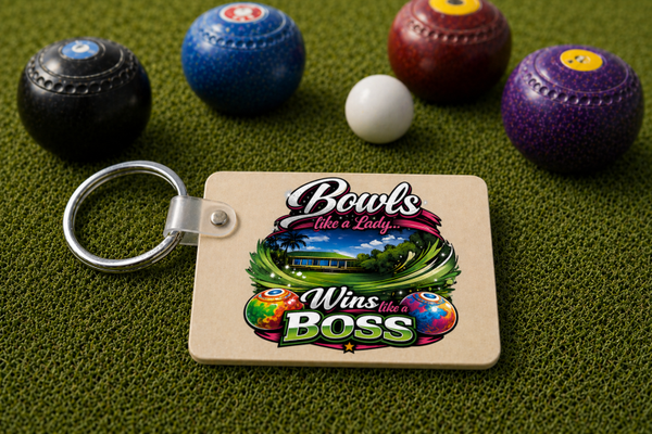 Bowls Like A Lady, Wins Like A Boss - Keyring