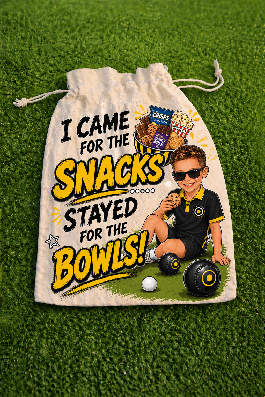 PEROSNALISED - I came for the snacks....stayed for the bowls - Drawstring Bag