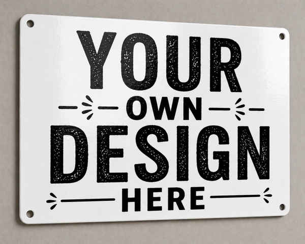 Single Customised Metal Signs - Postcard Size