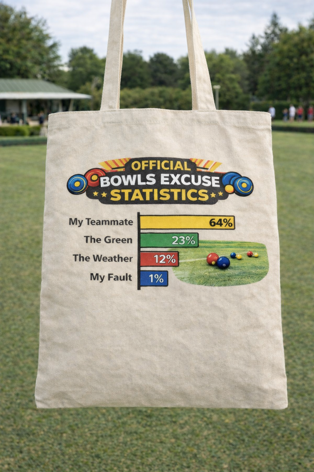 Official Bowls Excuses Statistics - Tote Bag