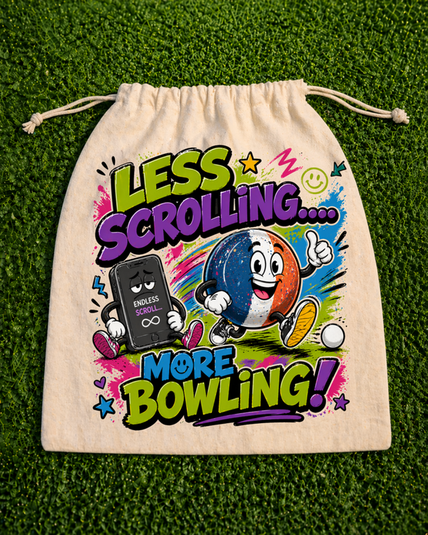 Less Scrolling.....More Bowling - Drawstring bag