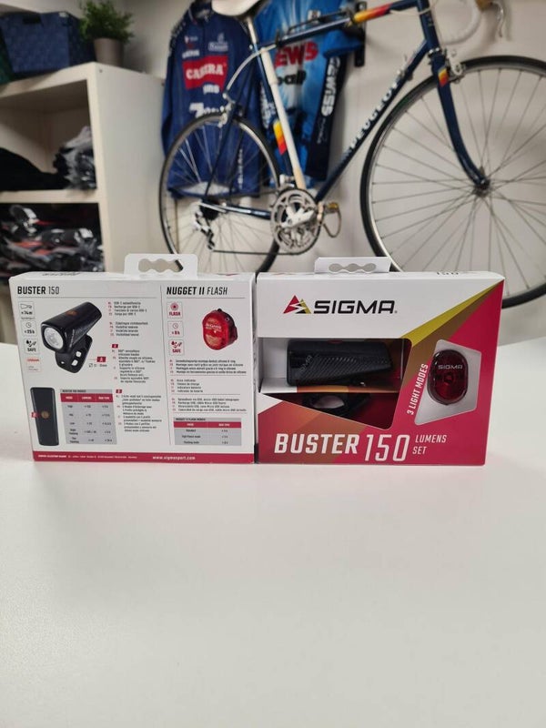 Sigma fietsverlichting VOOR + ACHTER 3 standen 150 lumen