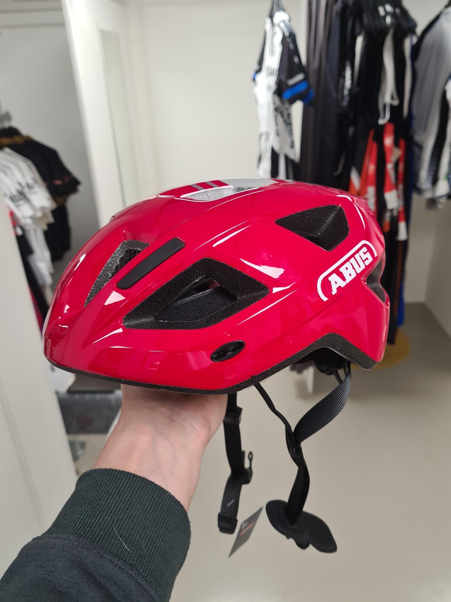 Sale Abus fietshelm Aduro 3.0 maat M Blaze Red